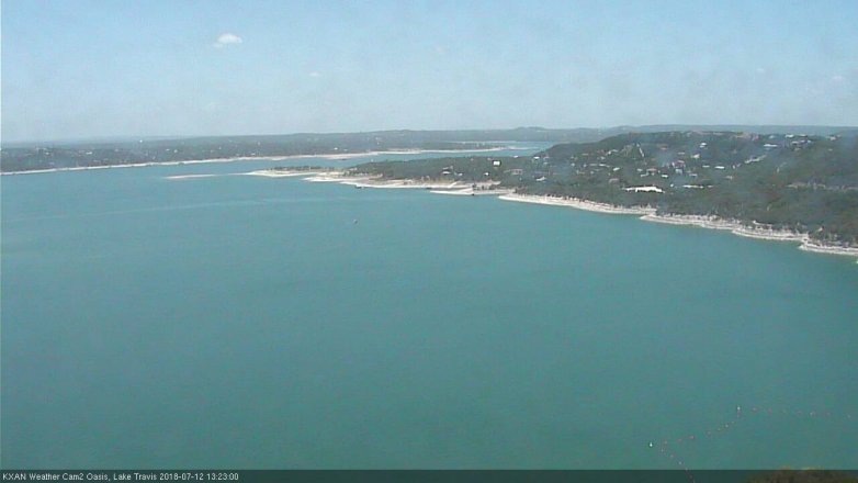Lake Travis webcam, July 12, 2018 12:25 PM CT