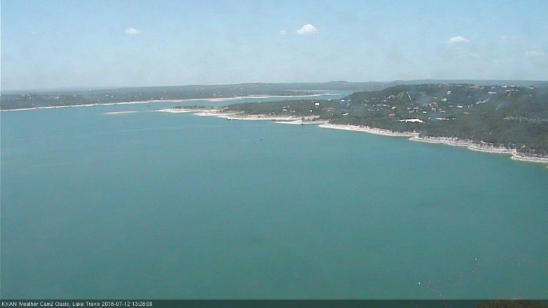 Lake Travis webcam, July 12, 2018 12:30 PM CT
