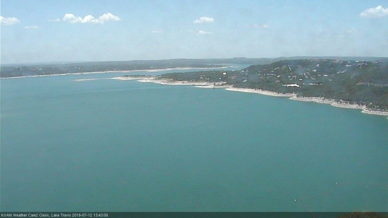 Lake Travis webcam, July 12, 2018 12:45 PM CT