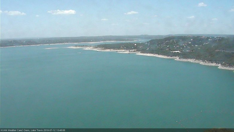 Lake Travis webcam, July 12, 2018 12:50 PM CT