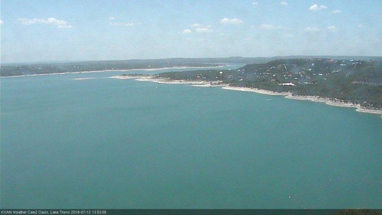 Lake Travis webcam, July 12, 2018 12:55 PM CT