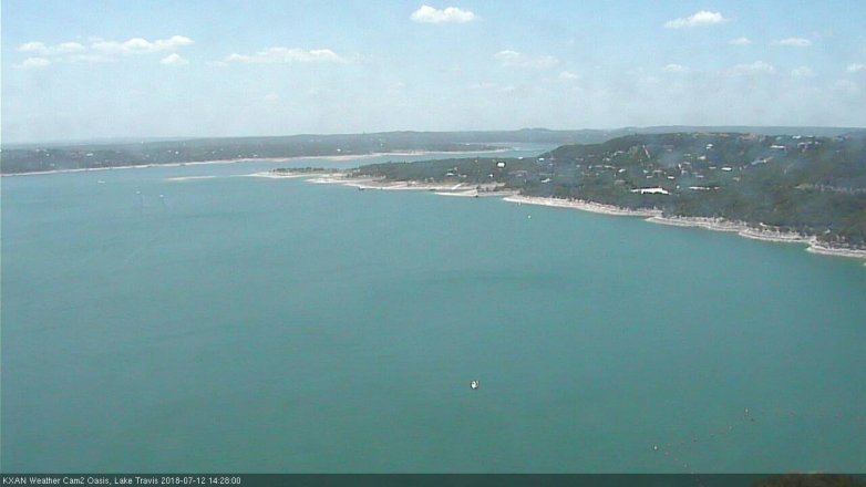 Lake Travis webcam, July 12, 2018 1:30 PM CT