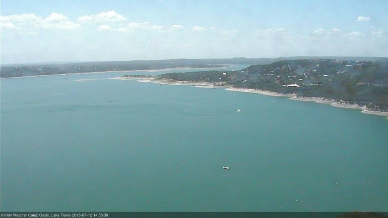 Lake Travis webcam, July 12, 2018 2:00 PM CT