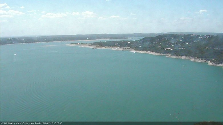Lake Travis webcam, July 12, 2018 2:25 PM CT