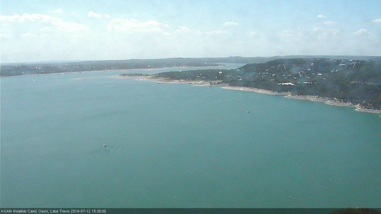 Lake Travis webcam, July 12, 2018 2:40 PM CT