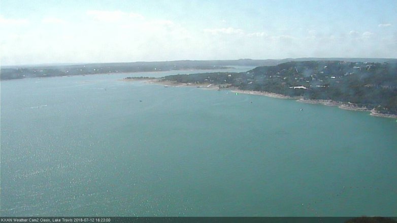 Lake Travis webcam, July 12, 2018 3:25 PM CT