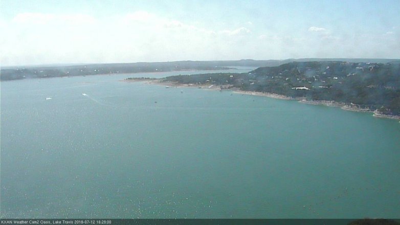 Lake Travis webcam, July 12, 2018 3:30 PM CT