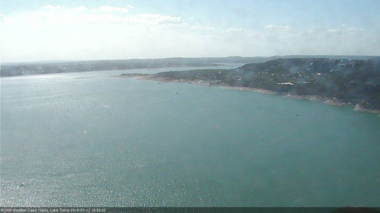 Lake Travis webcam, July 12, 2018 4:00 PM CT