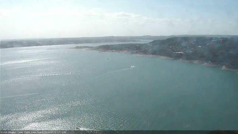 Lake Travis webcam, July 12, 2018 4:15 PM CT