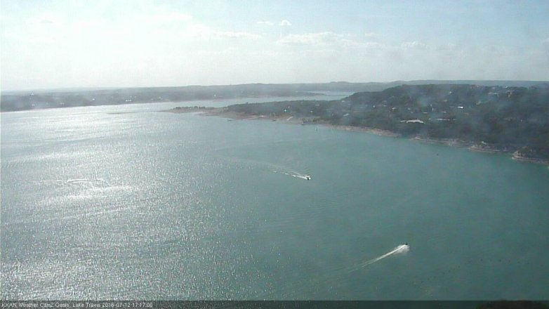 Lake Travis webcam, July 12, 2018 4:20 PM CT