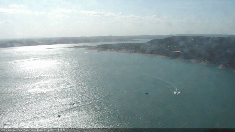 Lake Travis webcam, July 12, 2018 4:35 PM CT