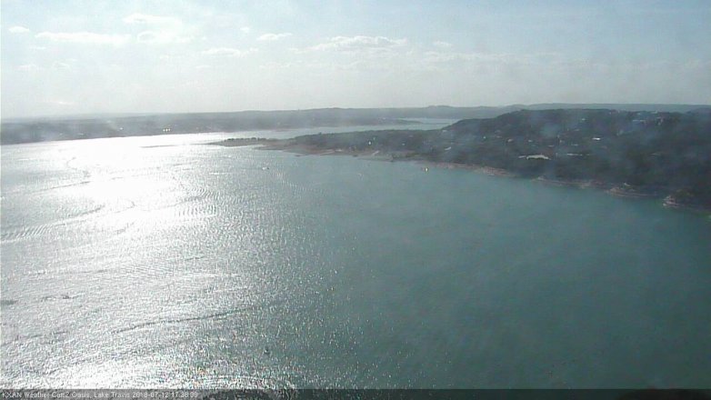 Lake Travis webcam, July 12, 2018 4:40 PM CT