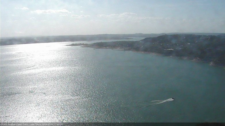 Lake Travis webcam, July 12, 2018 4:45 PM CT