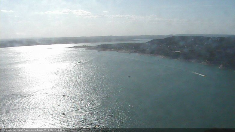 Lake Travis webcam, July 12, 2018 4:50 PM CT