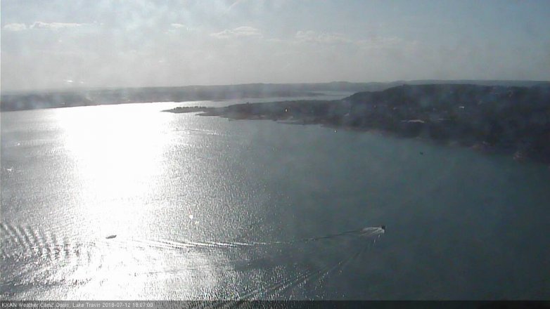 Lake Travis webcam, July 12, 2018 5:10 PM CT