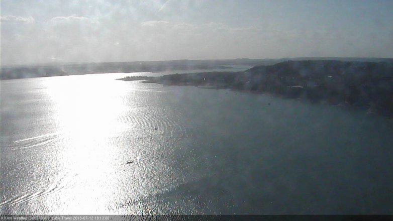 Lake Travis webcam, July 12, 2018 5:15 PM CT