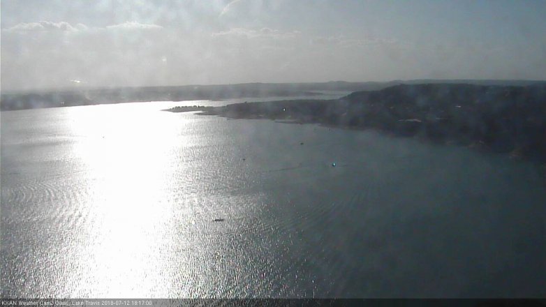 Lake Travis webcam, July 12, 2018 5:20 PM CT
