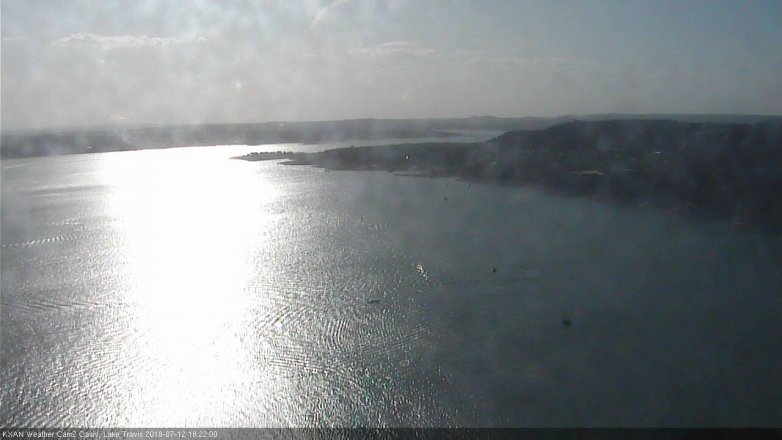 Lake Travis webcam, July 12, 2018 5:25 PM CT