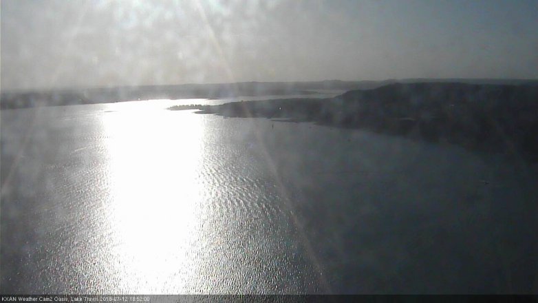 Lake Travis webcam, July 12, 2018 5:55 PM CT