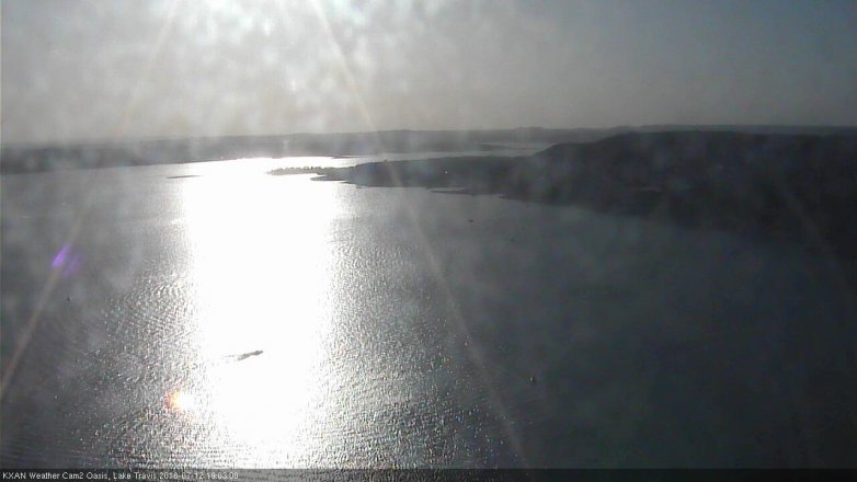 Lake Travis webcam, July 12, 2018 6:05 PM CT