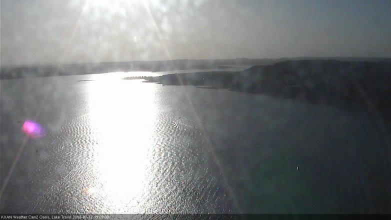Lake Travis webcam, July 12, 2018 6:10 PM CT