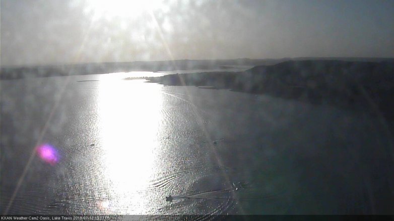 Lake Travis webcam, July 12, 2018 6:20 PM CT