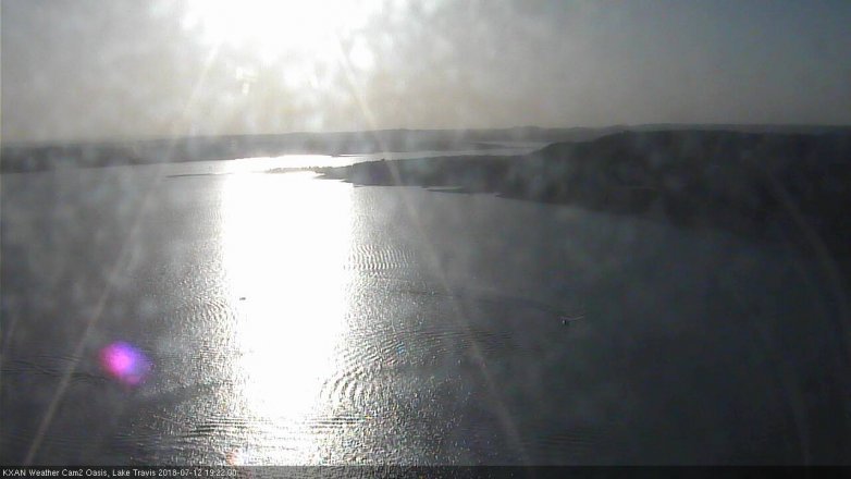 Lake Travis webcam, July 12, 2018 6:25 PM CT
