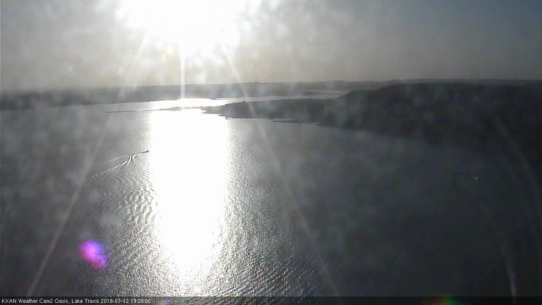 Lake Travis webcam, July 12, 2018 6:30 PM CT