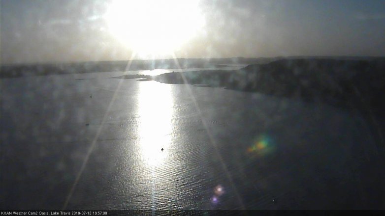 Lake Travis webcam, July 12, 2018 7:00 PM CT
