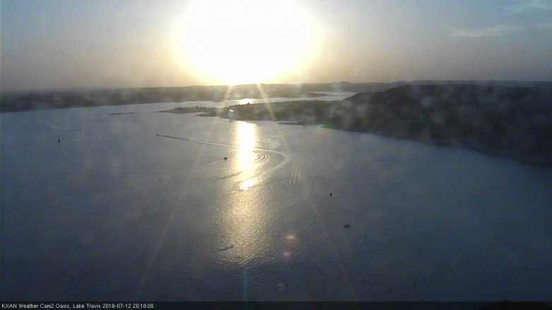 Lake Travis webcam, July 12, 2018 7:20 PM CT