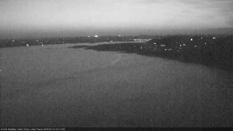 Lake Travis webcam, July 12, 2018 8:20 PM CT