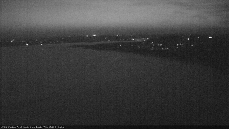 Lake Travis webcam, July 12, 2018 8:25 PM CT
