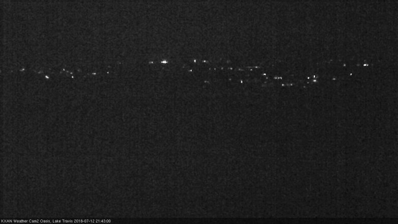 Lake Travis webcam, July 12, 2018 8:45 PM CT