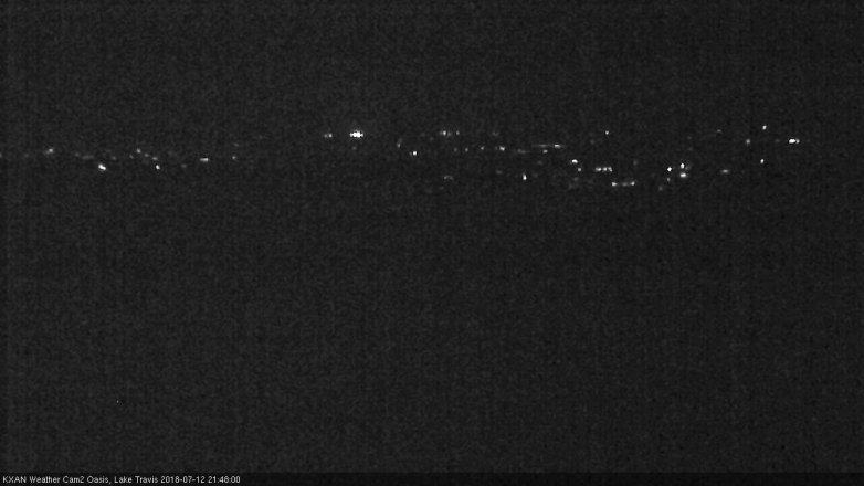 Lake Travis webcam, July 12, 2018 8:50 PM CT