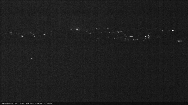 Lake Travis webcam, July 12, 2018 8:55 PM CT