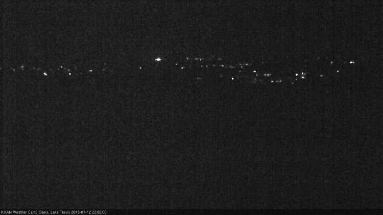 Lake Travis webcam, July 12, 2018 9:05 PM CT