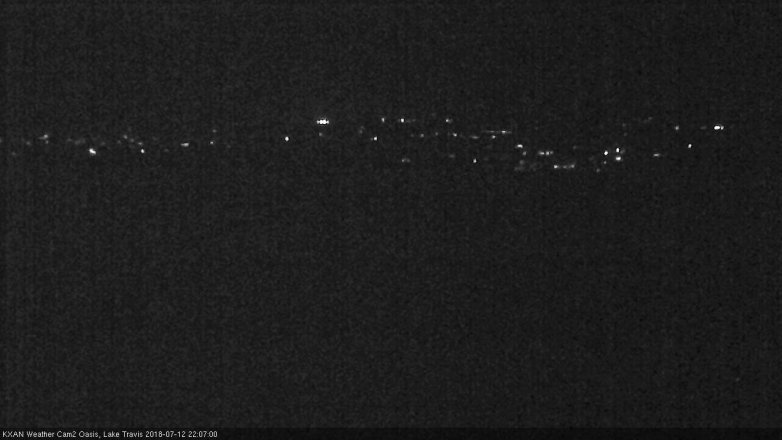 Lake Travis webcam, July 12, 2018 9:10 PM CT
