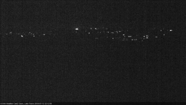 Lake Travis webcam, July 12, 2018 9:15 PM CT