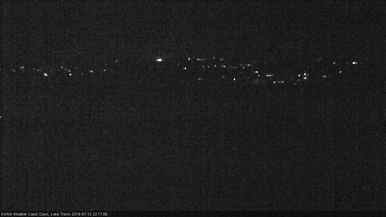 Lake Travis webcam, July 12, 2018 9:20 PM CT