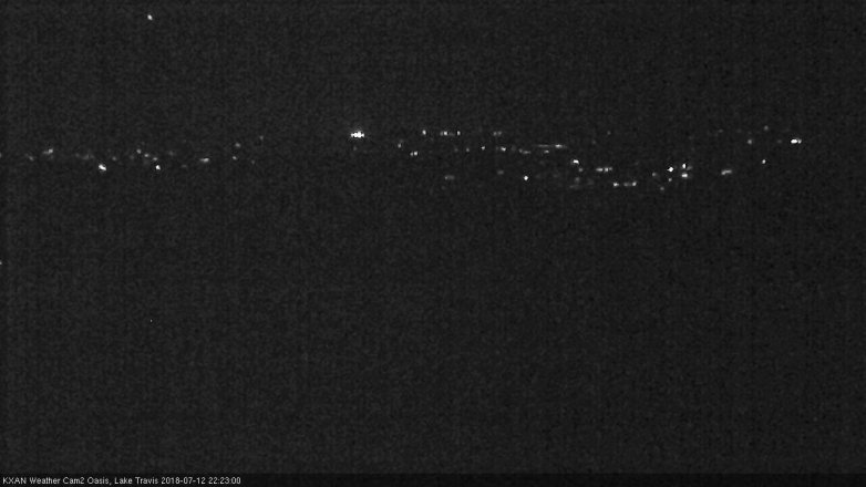 Lake Travis webcam, July 12, 2018 9:25 PM CT