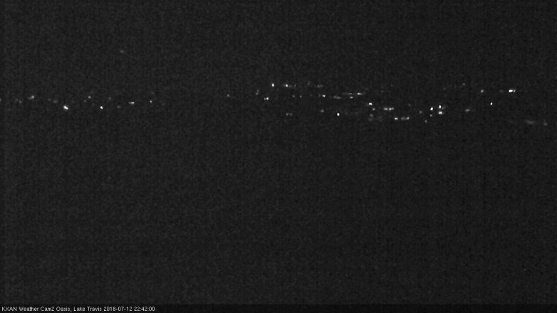 Lake Travis webcam, July 12, 2018 9:45 PM CT