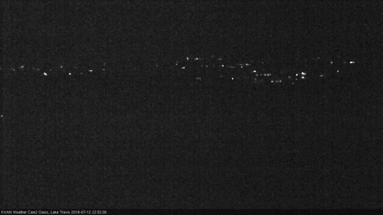 Lake Travis webcam, July 12, 2018 9:55 PM CT