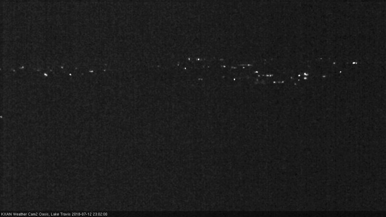 Lake Travis webcam, July 12, 2018 10:05 PM CT