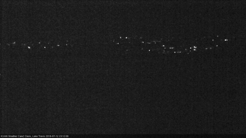 Lake Travis webcam, July 12, 2018 10:15 PM CT