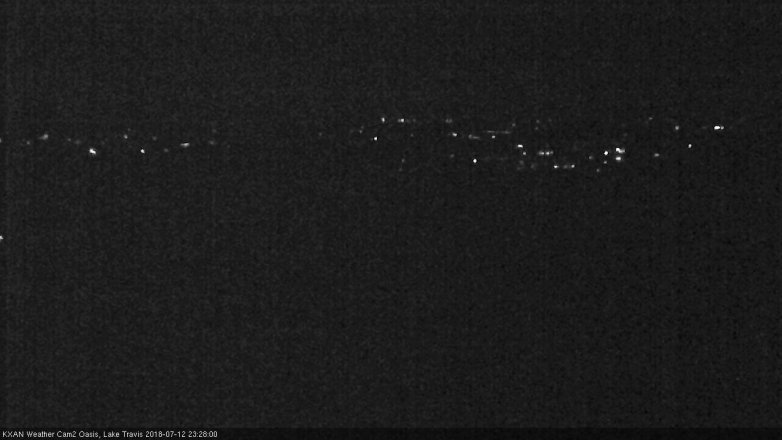 Lake Travis webcam, July 12, 2018 10:30 PM CT