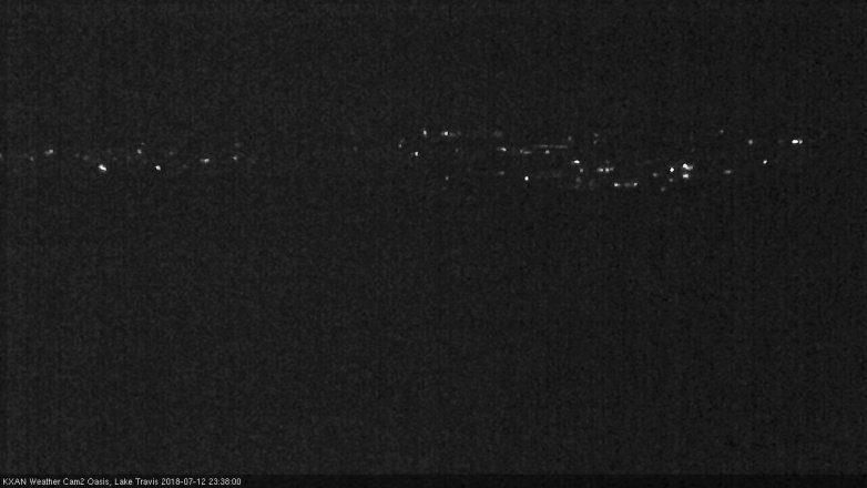 Lake Travis webcam, July 12, 2018 10:40 PM CT