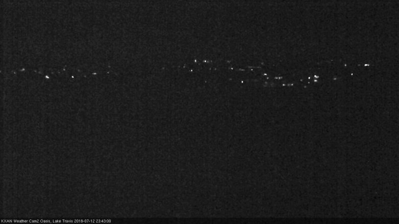 Lake Travis webcam, July 12, 2018 10:45 PM CT