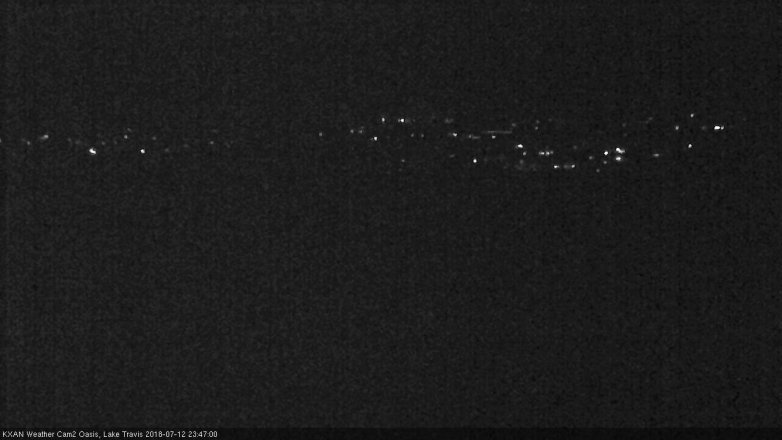 Lake Travis webcam, July 12, 2018 10:50 PM CT
