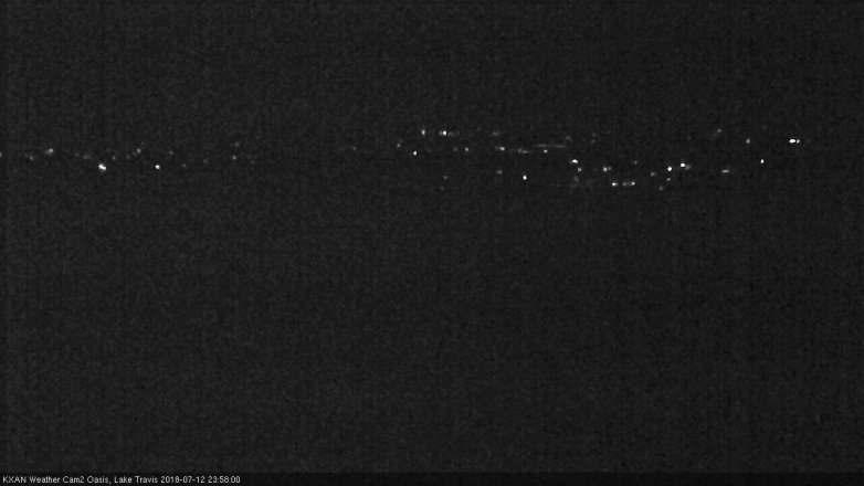Lake Travis webcam, July 12, 2018 11:00 PM CT