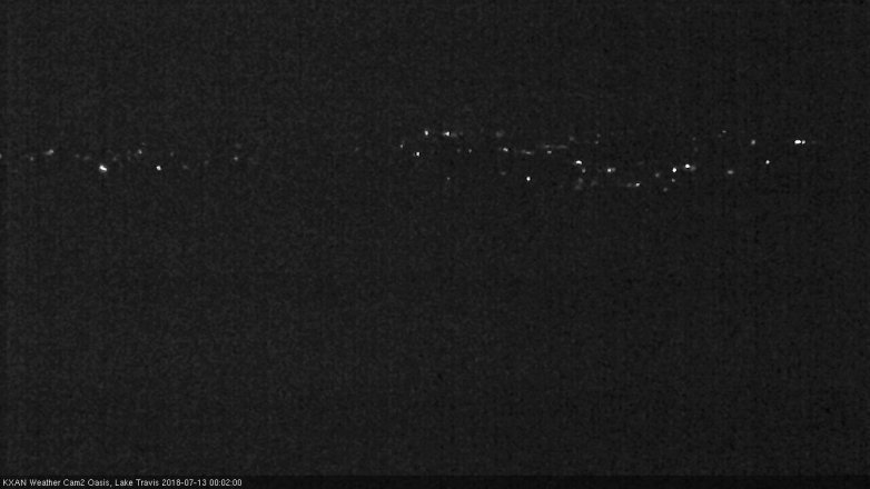 Lake Travis webcam, July 12, 2018 11:05 PM CT